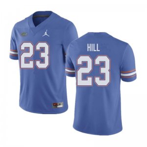 Men's Florida Gators #23 Jaydon Hill NCAA Jordan Brand Blue Authentic Stitched College Football Jersey ZVN3462RW